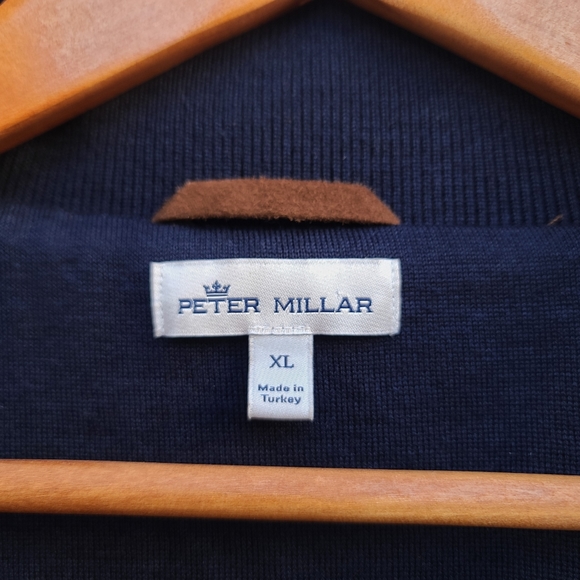Peter Millar | Goat Suede Hybrid Wool Cardigan Zip Up Jacket Size XL - Picture 4 of 16